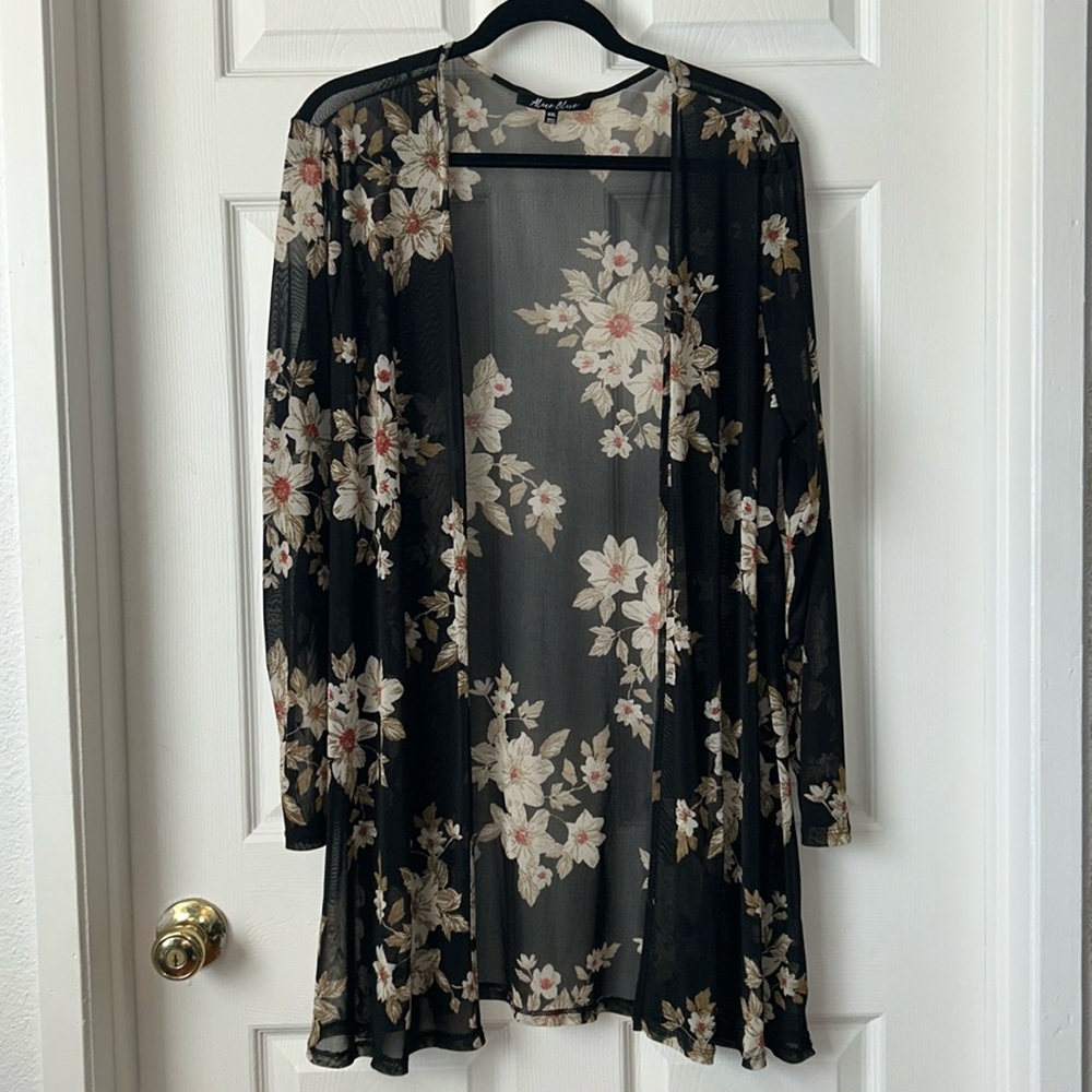 Sheer Floral Kimono